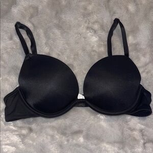 PINK Victoria’s Secret Black Padded Bra – Size 34A, Underwire, Adjustable Straps